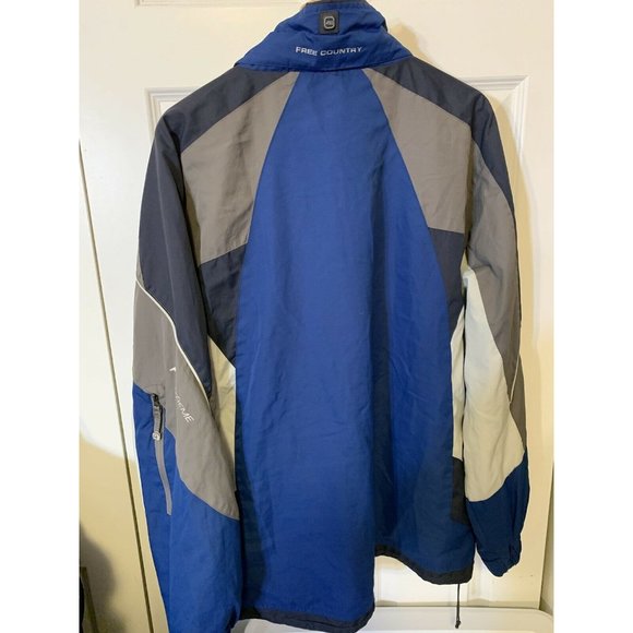Free Country Men’s Sz L blue Gray White windbreaker‎ jacket - Picture 9 of 9